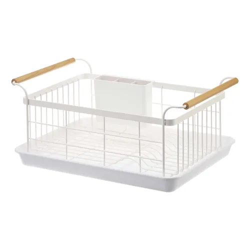 Yamazaki Tosca Steel & Wood Dish Rack