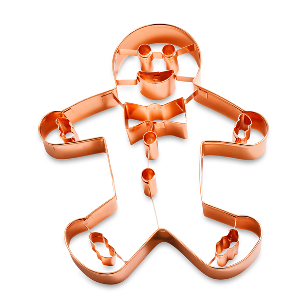 Large Gingerbread Man Copper-Plated Cookie Cutter