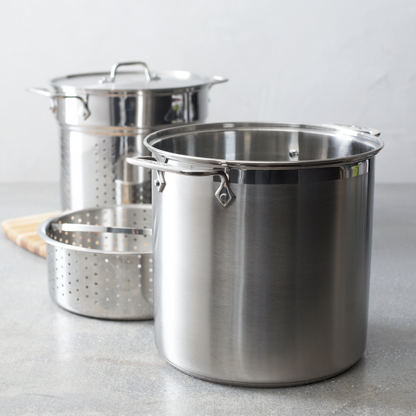 All-Clad All Clad 12-Qt Stainless Stock Pot with Mesh Insert & Steamer Basket *Crab Boil 