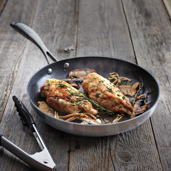 Seared Chicken Breasts with Rosemary and Wild Mushrooms
