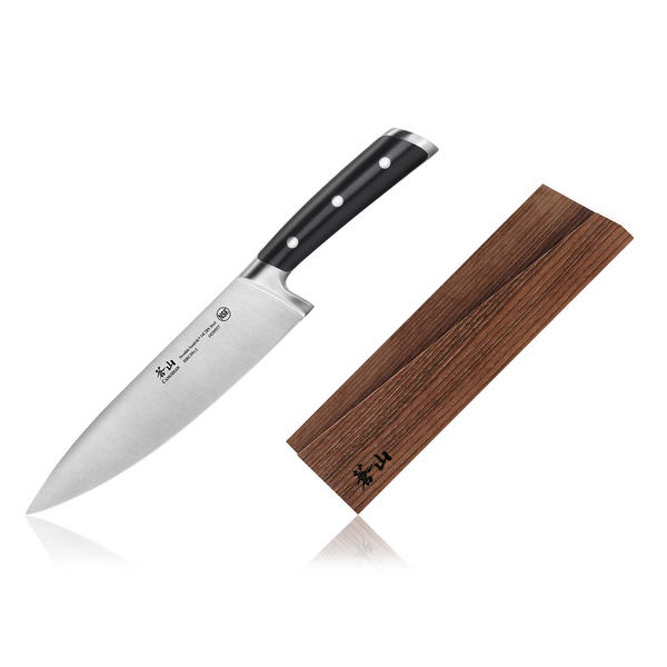 Cangshan TS Series Swedish Sandvik Steel Forged Chef Knife & Wood Sheath Set, 8&#34;