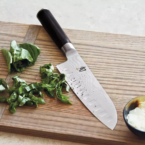 Shun Classic Hollow-Edge Santoku, 7&#34;