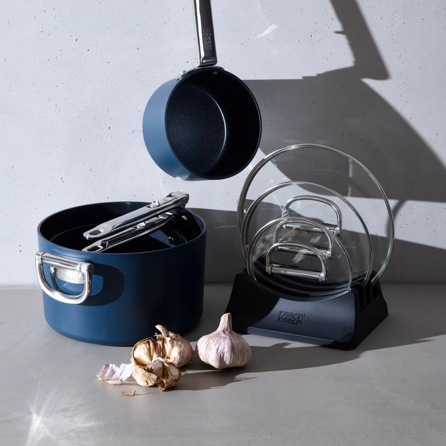 Joseph Joseph Space Ceramic Nonstick 7-Piece Saucepan Set