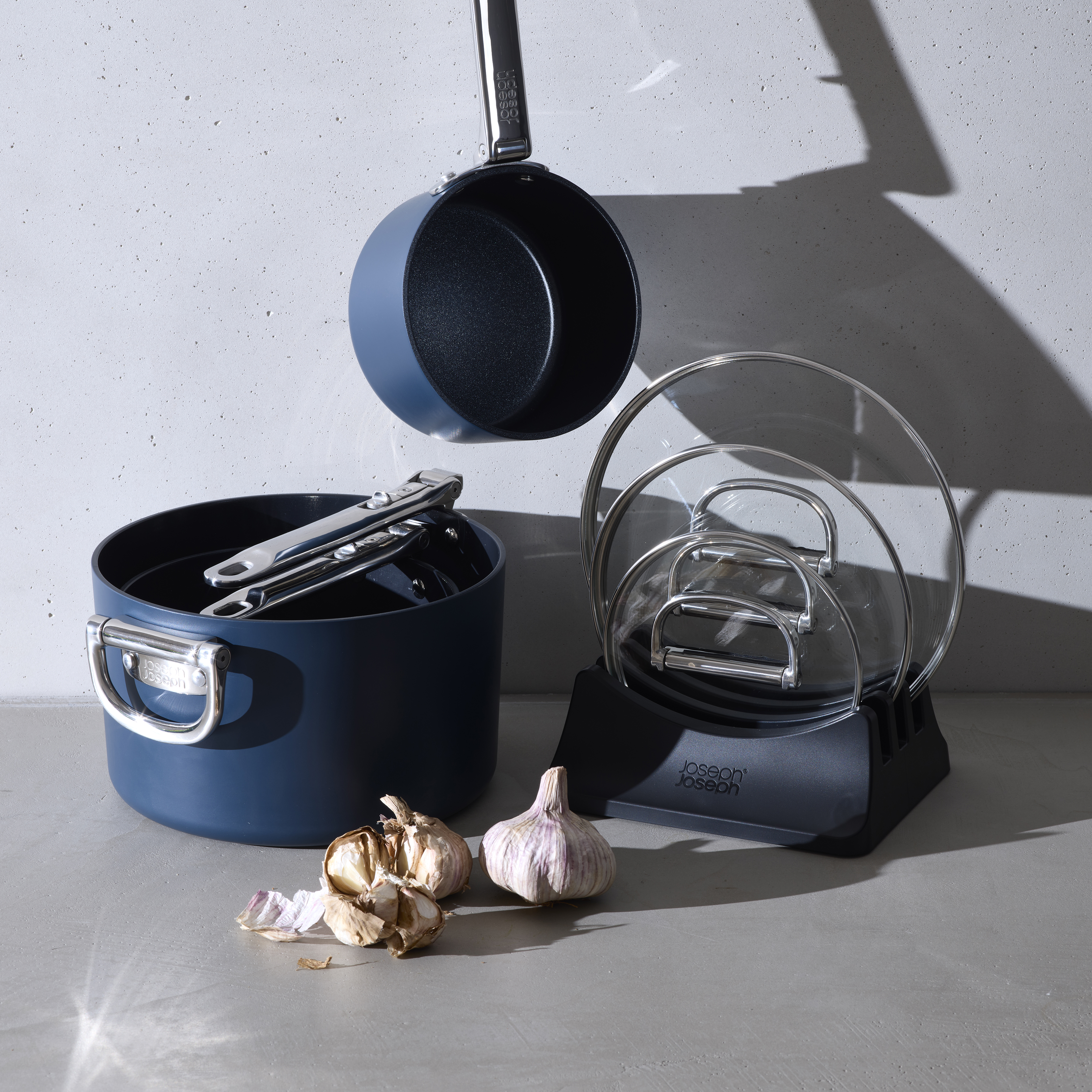 Joseph Joseph Space Ceramic Nonstick 7-Piece Saucepan Set