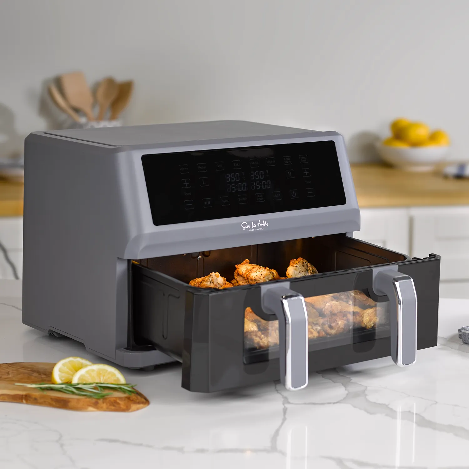 Sur La Table 7-in-1Dual Basket Air Fryer, 11 Qt.