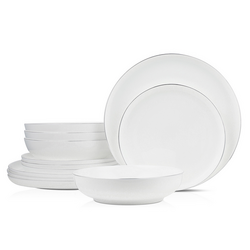 Stone Lain Gabrielle Bone China 12-Piece Round Dinnerware Set