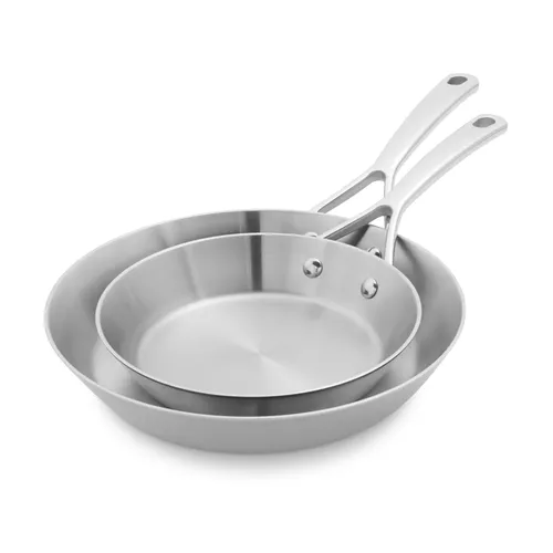 Sur La Table Tri-Ply Stainless Steel Skillets, 8" and 10" Set Sur La Table Tri-Ply Stainless Steel Skillets, 8" and 10" Set