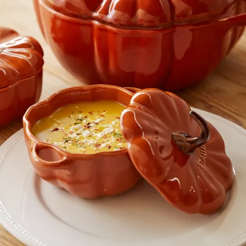 Staub Stoneware Mini Pumpkin Cocotte, .5 qt