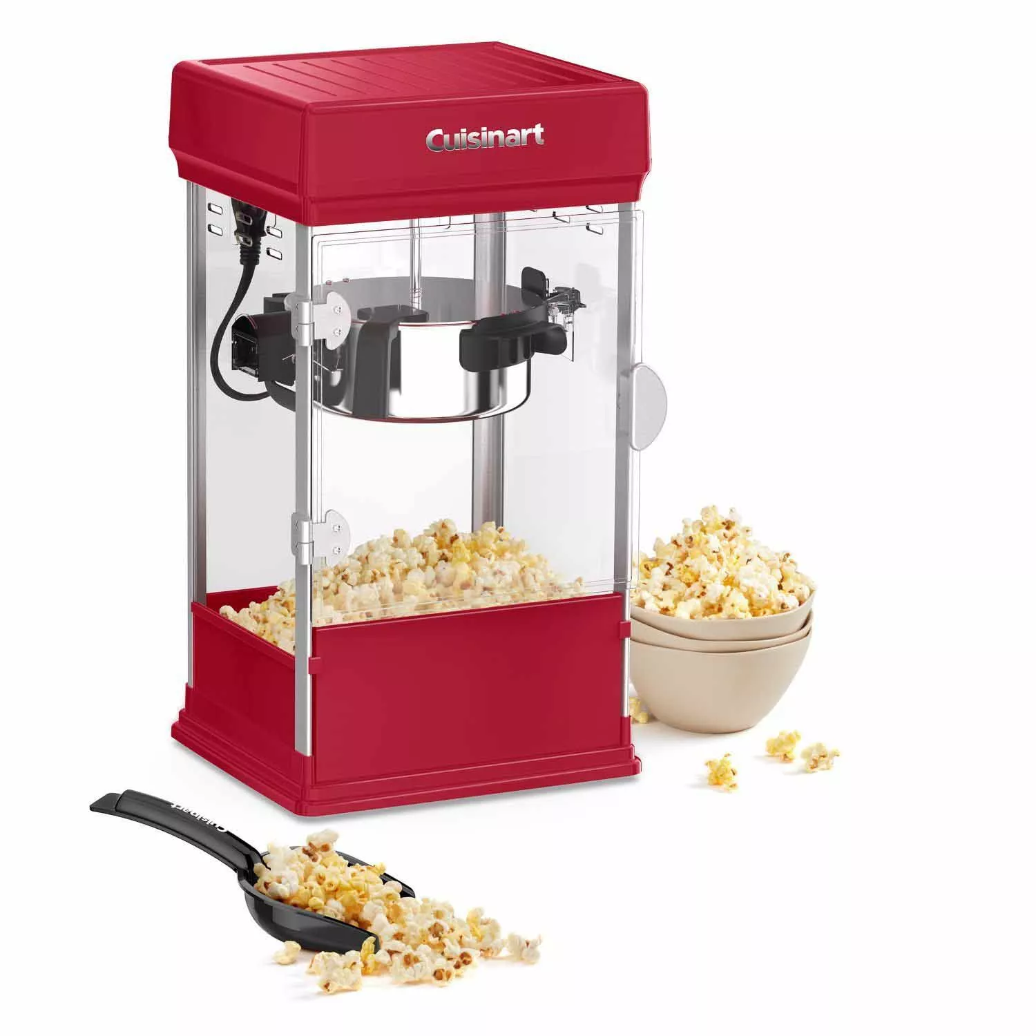 Elite Gourmet 3 Quart Popcorn Popper ,Red