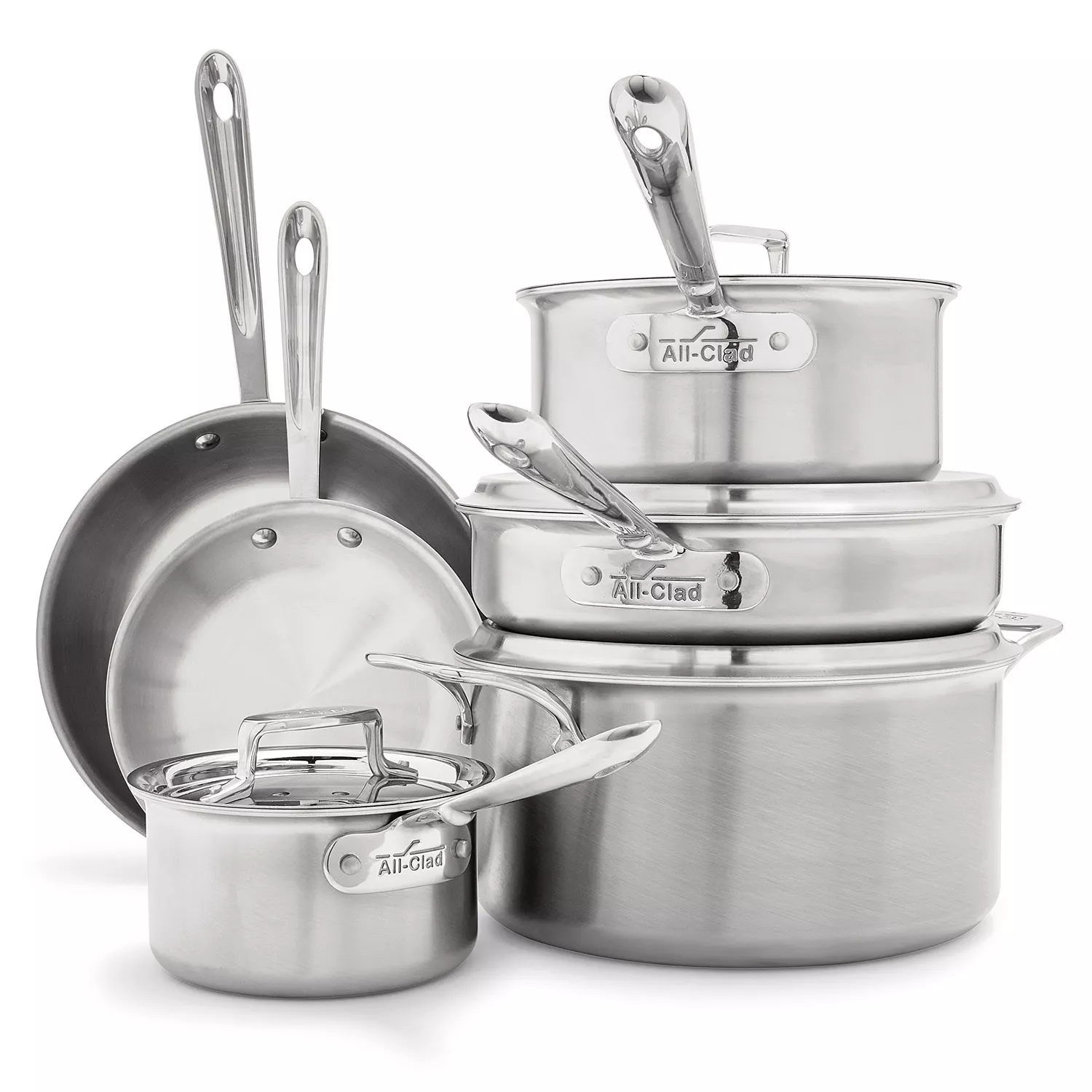 All-Clad D5 Brushed Stainless Steel 10-Piece Cookware Set