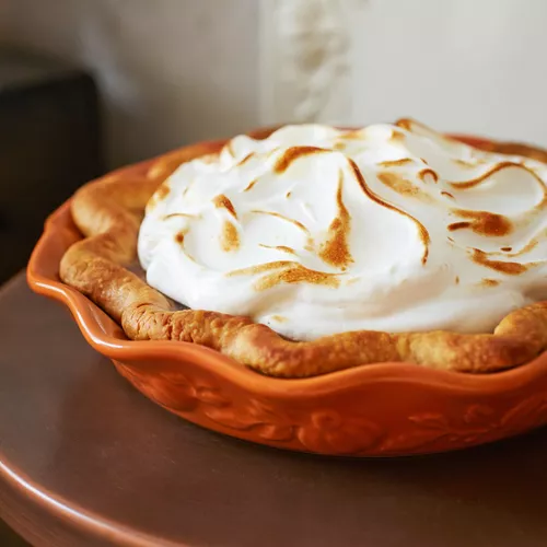 Spiced Pumpkin Pie with Meringue Topping
