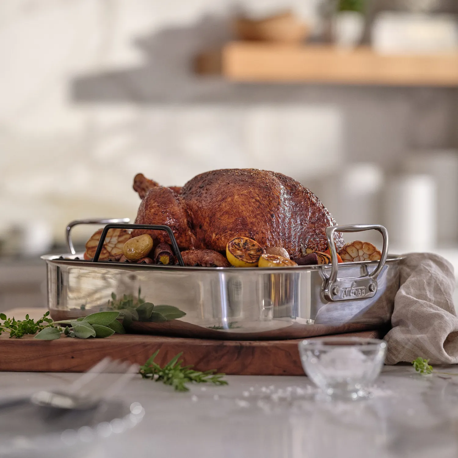 All-Clad Stainless Steel Roasting Pan with Nonstick Rack