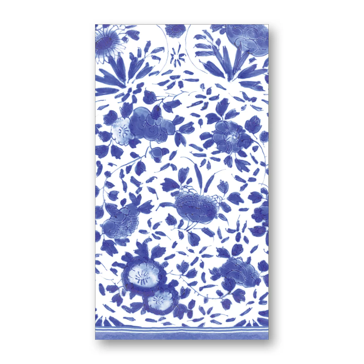Caspari Delft Blue Guest Napkins, Set of 15