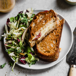 Apple and Cheddar Grilled Cheese with Truffle Salami