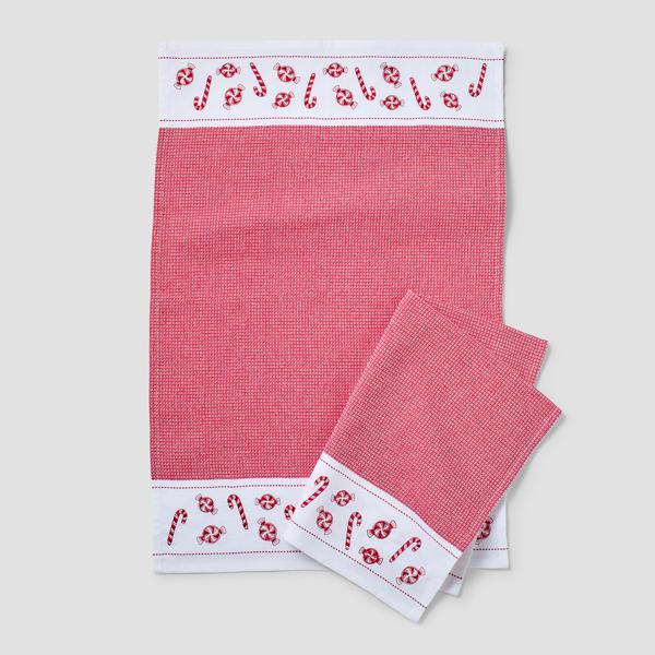 Sur la table Peppermint Waffle-Weave Towels, Set of 2