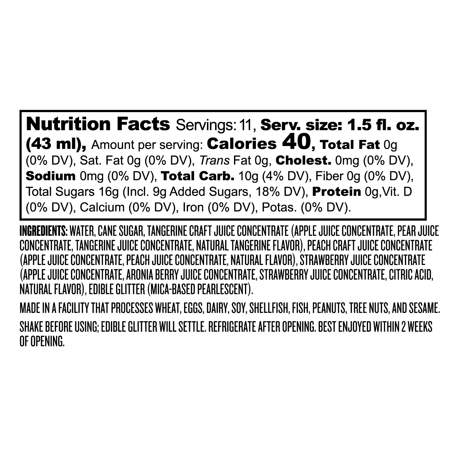 Sur La Table Glitter Sangria Craft Cocktail Concentrate