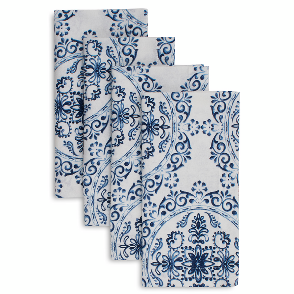 Blue Tile Napkins, Set of 4