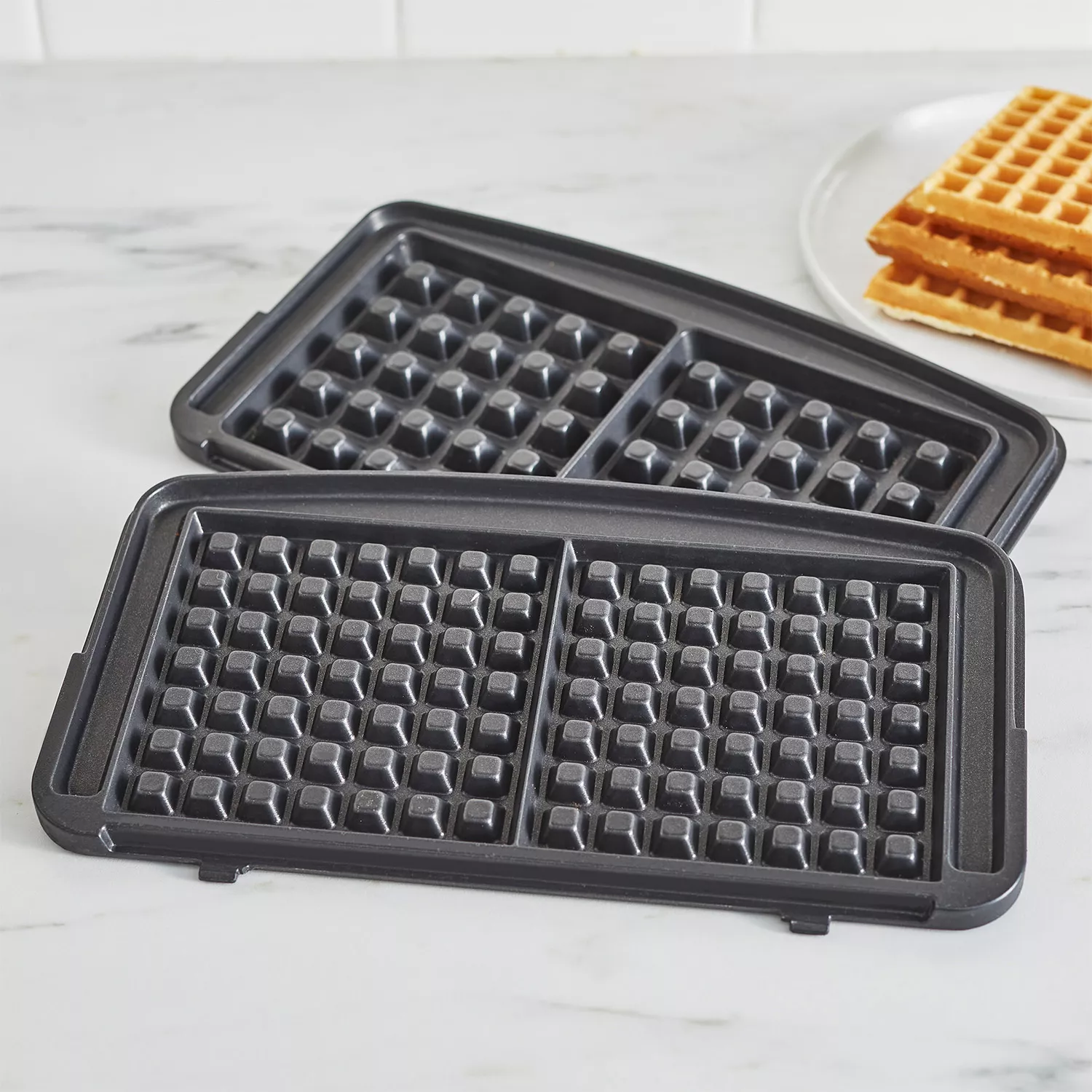 GreenPan Elite Ceramic Nonstick 4 Square Waffle Maker - Black