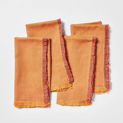 Sur La Table Two-Tone Napkins, Set of 4