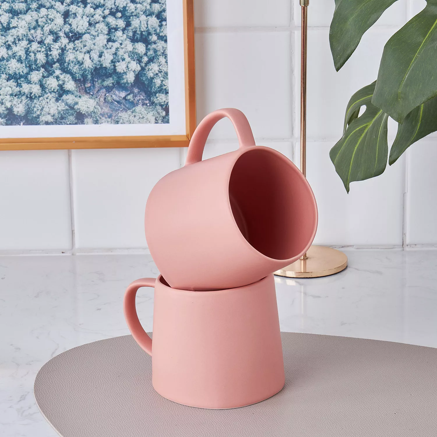 Stone Lain Delilah Porcelain Organic Shaped Mugs, Set of 6