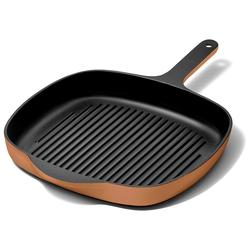 Caraway Enameled Cast Iron Square Grill Pan, 10.5"