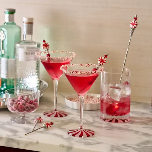 Sur La Table Peppermint Martini Glass