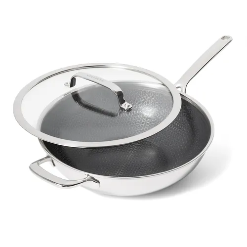 GreenPan Spectra Thermobond Hybrid Ceramic Nonstick Wok with Lid, 12"