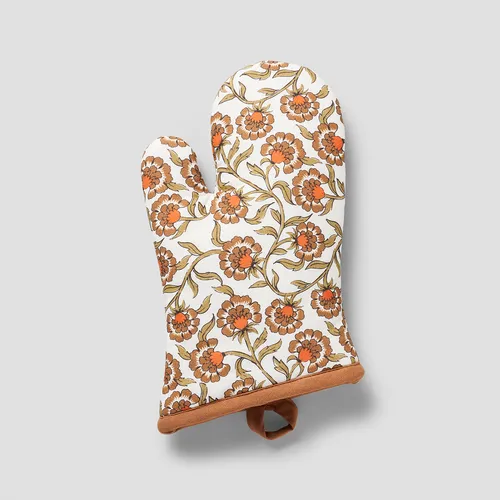 Sur la table Floral Oven Mitt