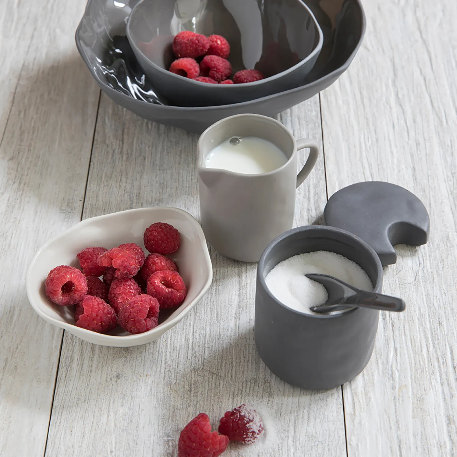 Be Home Stoneware Slate Pinch Bowl