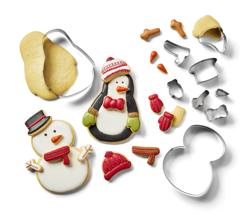 Sur la table Snowperson & Penguin Cookie Cutter Kit