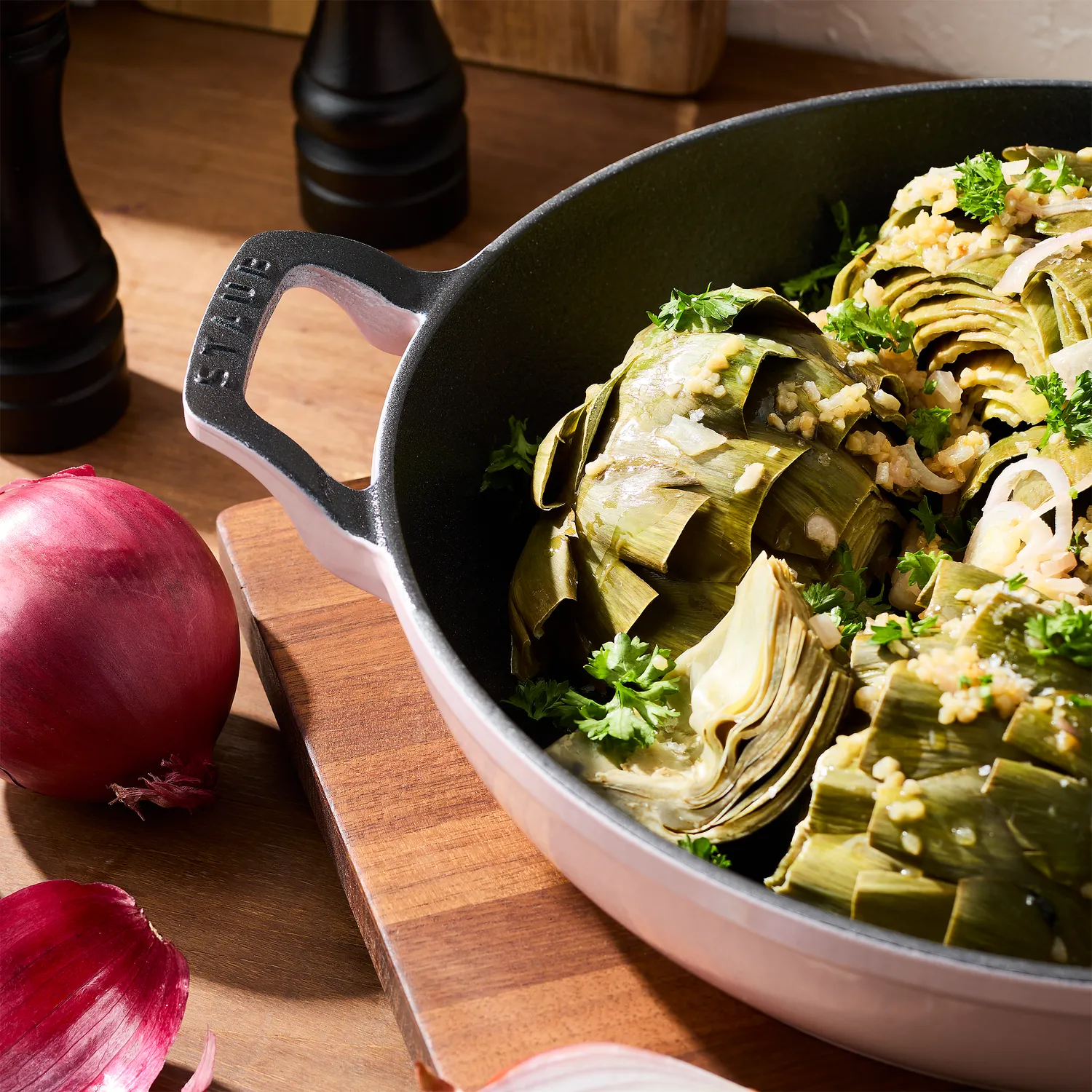 Staub Heritage All-Day Pan with Domed Glass Lid, 3.5 qt.