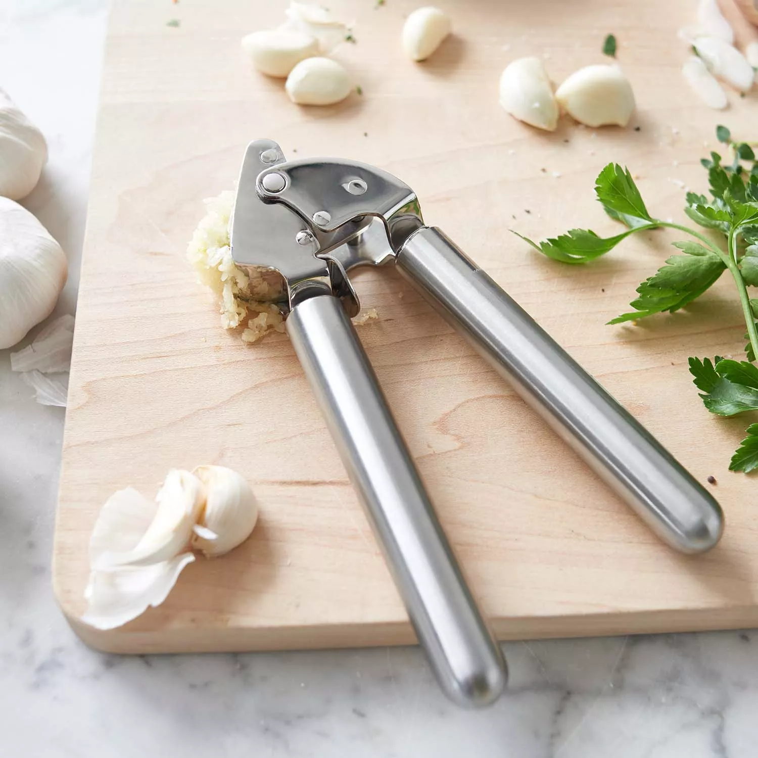 Stainless Steel Garlic Press - Artisan Cooking