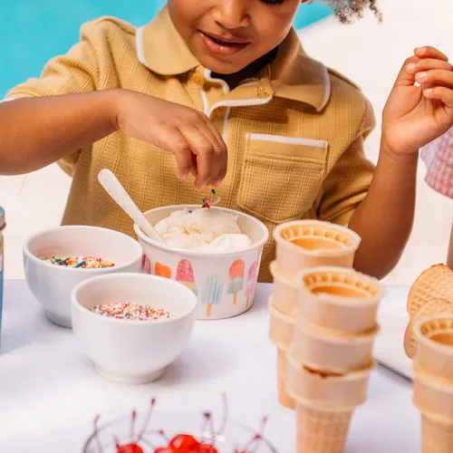 Sur La Table Melamine Ice Cream Bowls, Set of 4