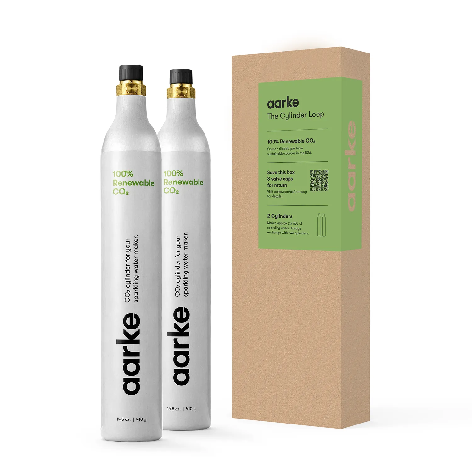 Aarke 2-Piece CO2 Cylinder Set