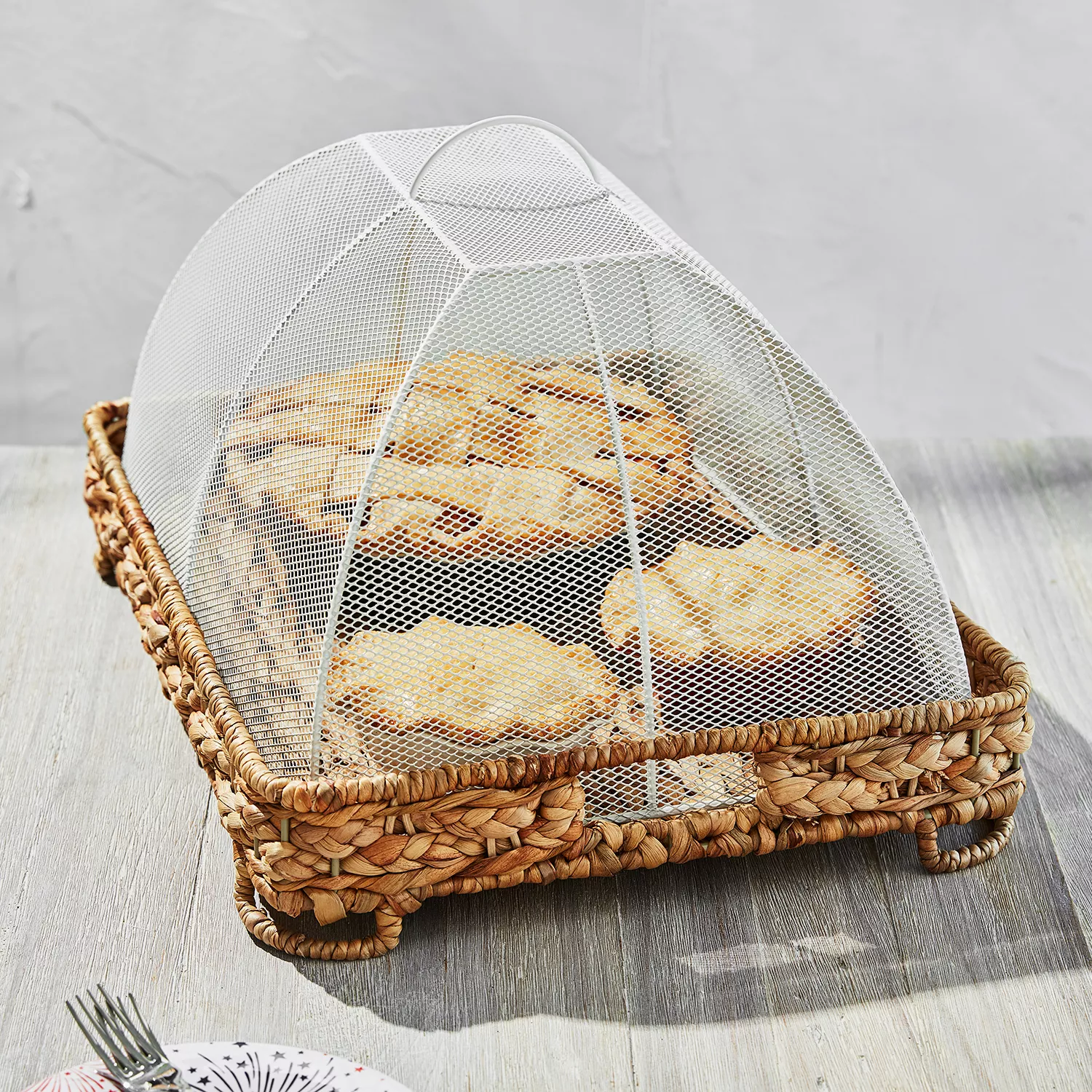 Sur La Table Water Hyacinth Food Dome and Tray