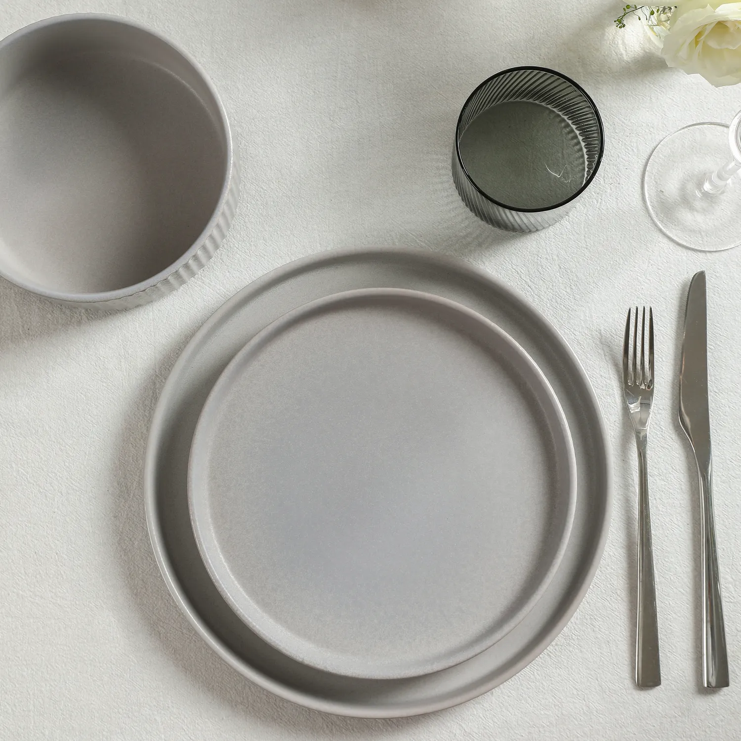 Stone Lain Haven Stoneware 12-Piece Dinnerware Set