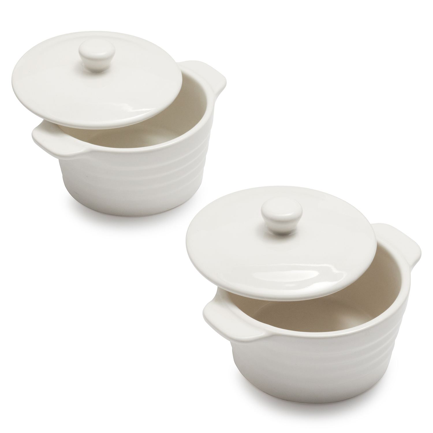 Stoneware Mini Cocottes, Set of 2