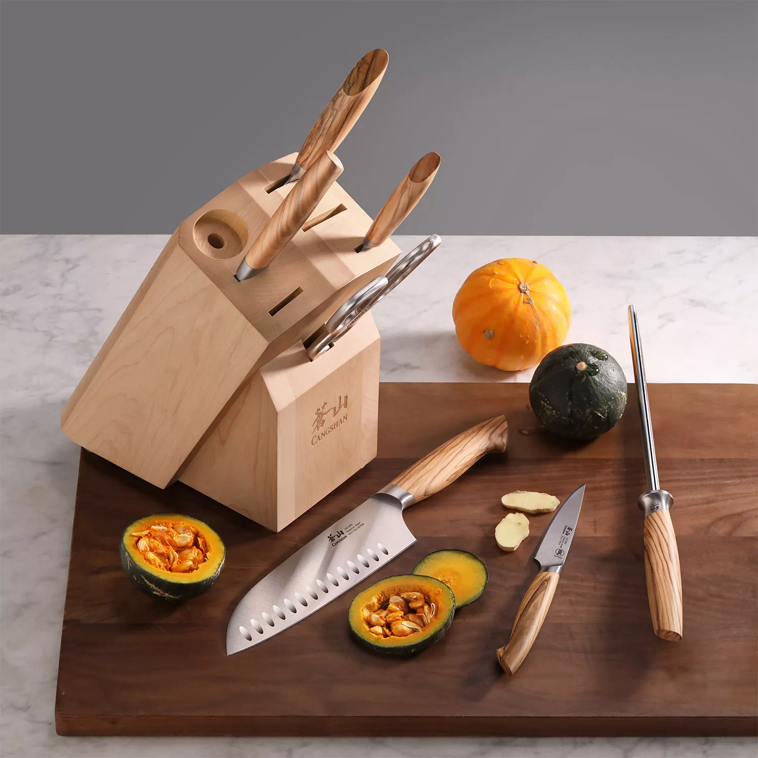 Cangshan OLIV 8-Piece Knife Block Set