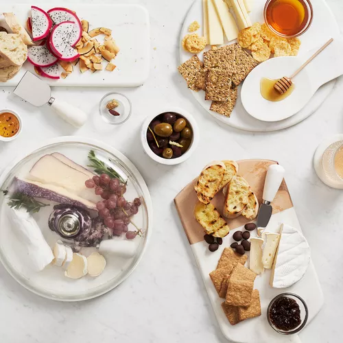 Sur La Table White Marble Cheese Knife Set