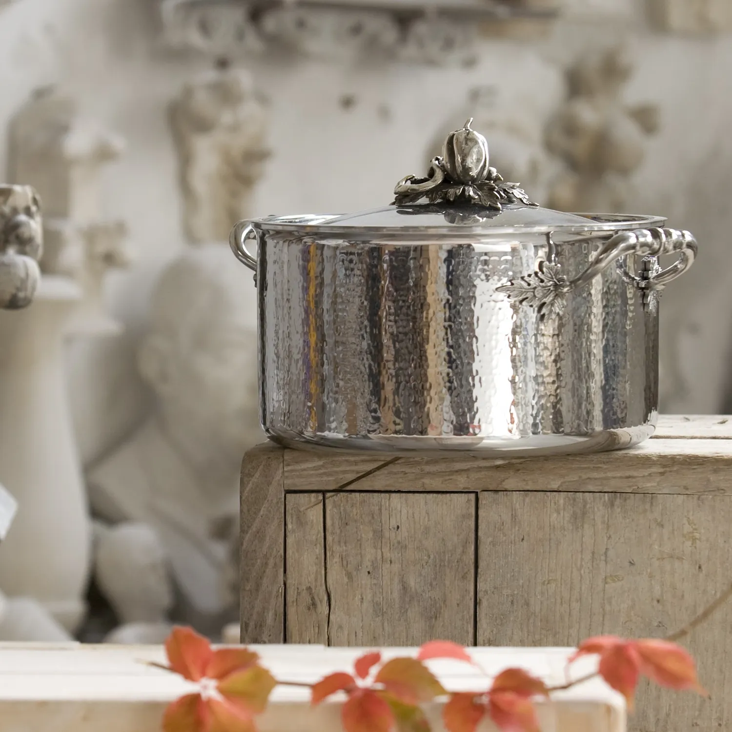 Ruffoni Opus Prima Hammered Stainless Steel Stockpot