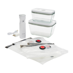 Zwilling Fresh and Save Vacuum Sealer Set I love the Fresh & Save system! The reusable, dishwasher safe bags and glass containers are much more convenient than constantly buying food storage bags