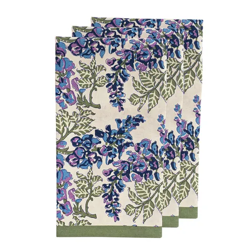 Couleur Nature Wisteria Tea Towels, Set of 3