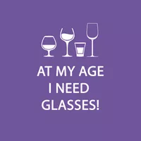 &#8220;At My Age I Need Glasses&#8221; Paper Cocktail Napkins