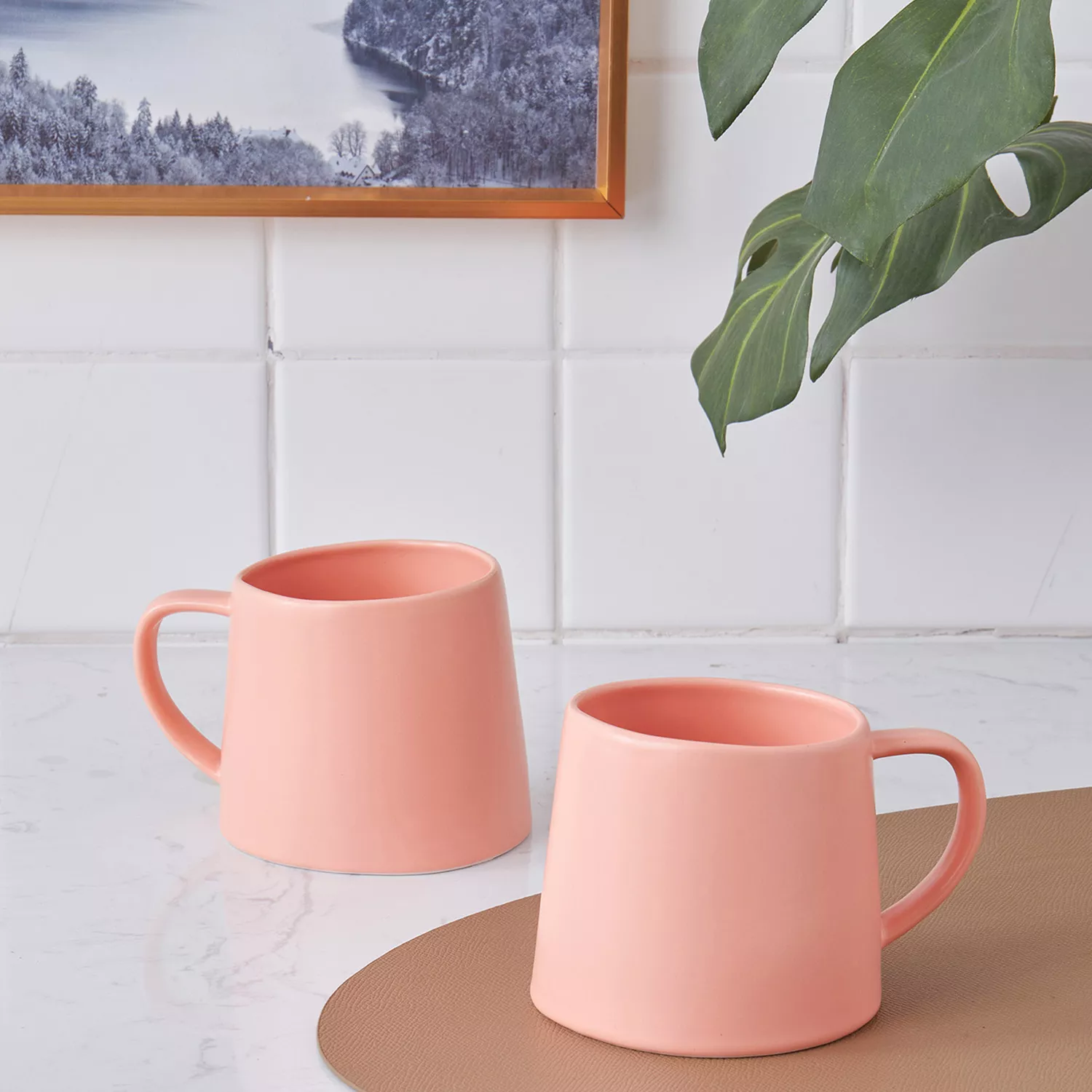 Stone Lain Delilah Porcelain Organic Shaped Mugs, Set of 6