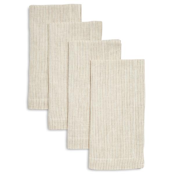 Sur La Table Pinstripe Linen Napkins, Sets of 4