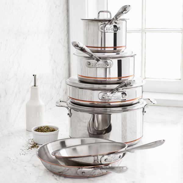 All-Clad Copper Core 10-Piece Cookware Set - thumbnail 4