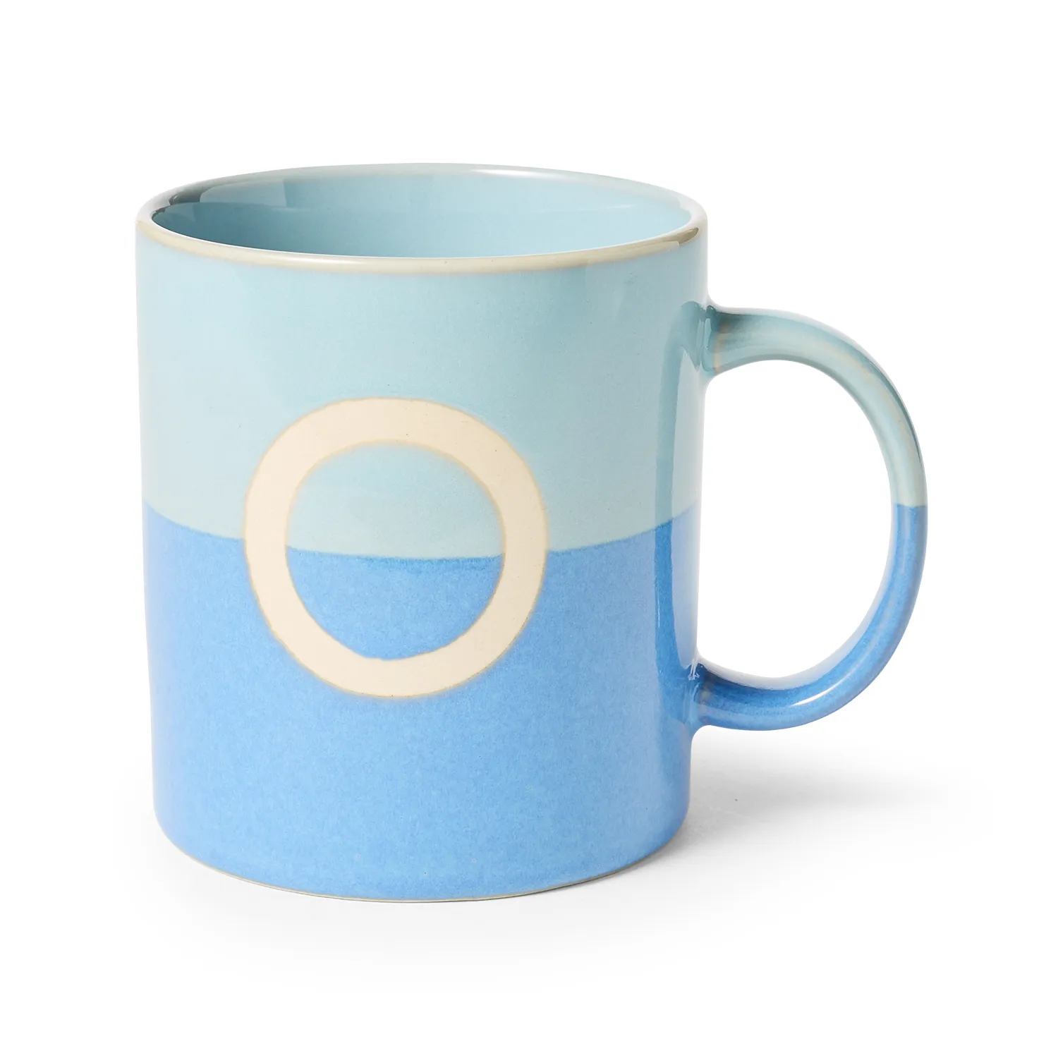 Sur La Table Color Block Monogram Mug, 16.2oz