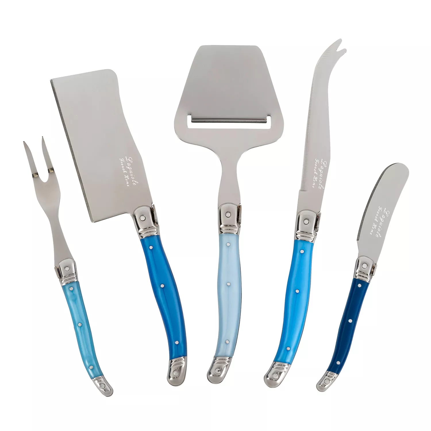 French Home 5-Piece Laguiole Cheese Knife, Fork and Slicer Set