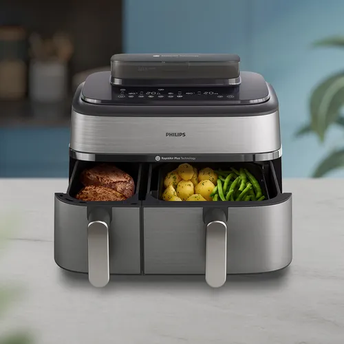 Philips 5000 Series Dual-Basket Airfryer with Steam