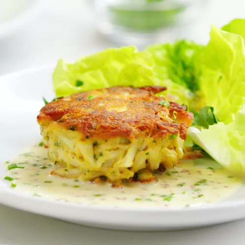 Crispy Crab Cakes with Creamy Mustard Chive Sauce